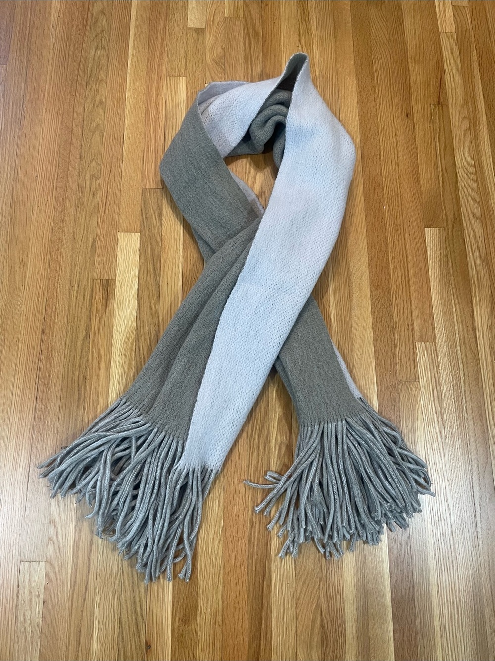 WARM Blanket Scarf-  Reversible/Two-Tone -  Gray & Light Purple